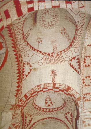 Geometric decorations in the Church of Saint Barbara, Goreme, Cappadocia