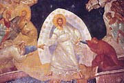 Fresco of the Anastasis (Descent to Hades) in the church of the Monastery of the Savior in Chora