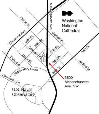 Map of Saint Nicholas Cathedral, Washington, DC