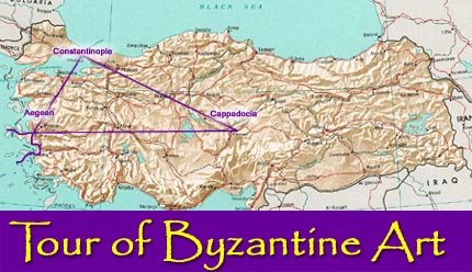 Route of Tour of Bzayntine Art