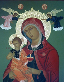 Mother of God of Consolation--Egg tempera on wood and water gilding by icon painter Maria Virginia Revuelto