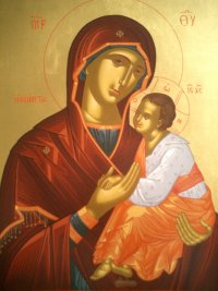 Mother of God Amiandos by icon-painter Jan Verdonk